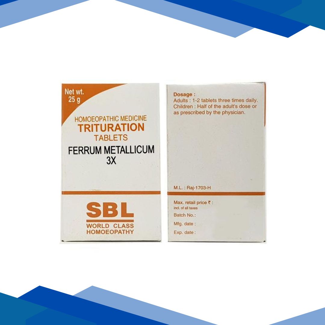SBL Ferrum Metallicum 3X Tablet 25 gm