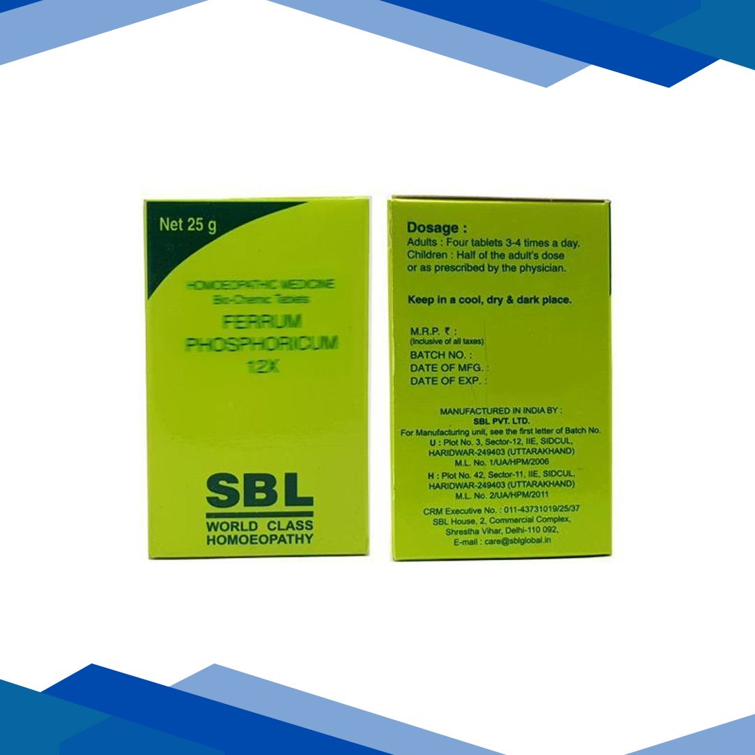 SBL Ferrum Phosphoricum 12X Tablet 25 gm