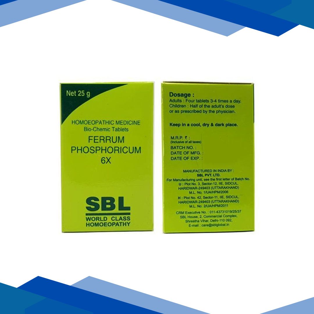 SBL Ferrum Phosphoricum 6X Tablet 25 gm