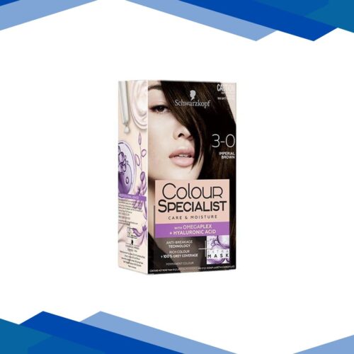 Schwarzkopf Colour Specialist At Home Permanent Hair Colour – 3.0 Imperial Brown 165 ml