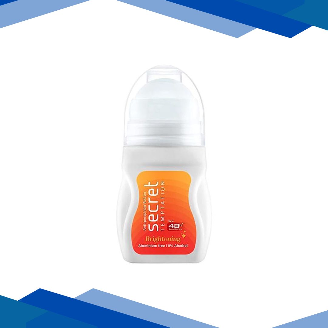 Secret Temptation Brightening Roll On Aluminium Free Antiperspirant Roll On Deo 50ml