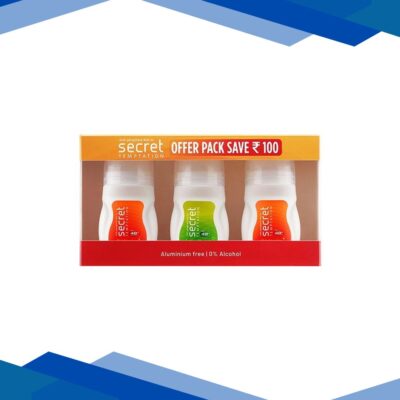 Secret Temptation Deodorant Roll Ongift Set with 2 Brightening And 1 Active Roll On 50ml Each 3’s