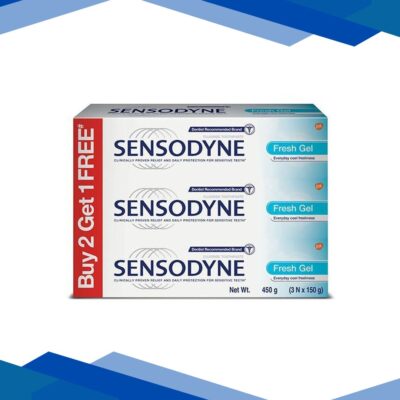 Sensodyne Sensitive Toothpaste – Fresh Gel (Pack of 3 x 150 gm)