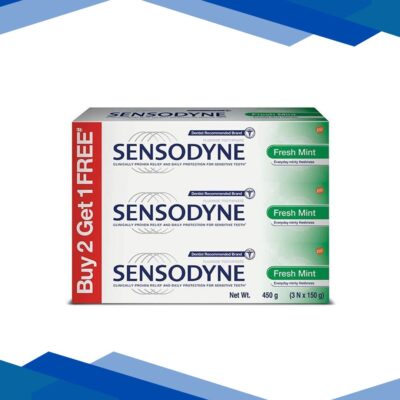 Sensodyne Sensitive Toothpaste – Fresh Mint (Pack of 3 x 150 gm)