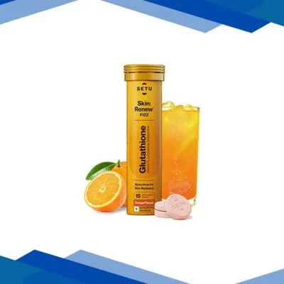 Setu Skin Renew – 15 Effervescent Tablets, Glutathione With Vitamin C, Gluta Fizz, Orange Flavour 1’s