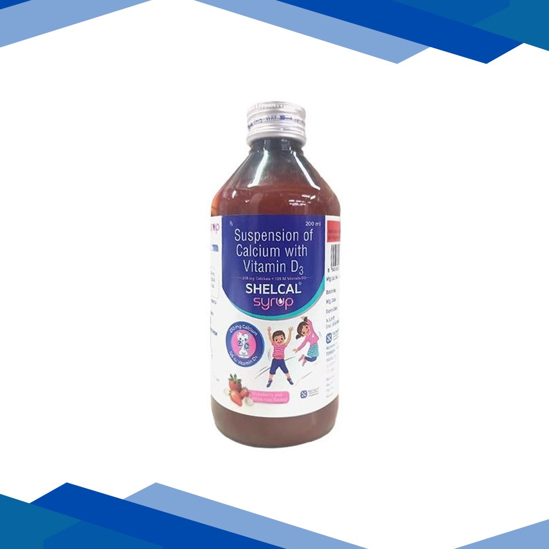 SHELCAL STRAWBERRY AND WHITE ROSE FLAVOUR Syrup 200ml