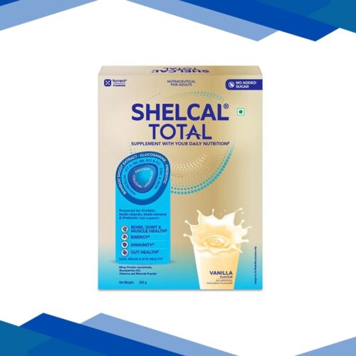 SHELCAL TOTAL NO ADDED SUGAR VANILLA FLAVOUR Powder 200g
