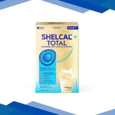 SHELCAL TOTAL NO ADDED SUGAR VANILLA FLAVOUR Powder 400g