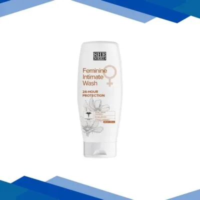 SheNeed 24 Hours Protection Feminine Intimate Wash 100% Natural With Vit E, Aloe Vera And Tea Tree Oil 200 ml