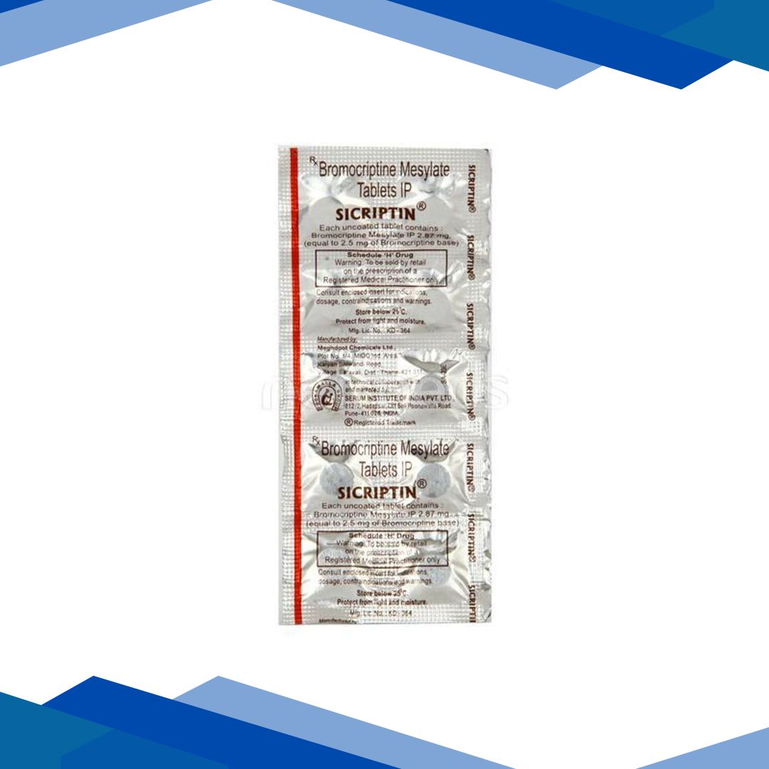 Sicriptin 2.5mg Tablet 10’S