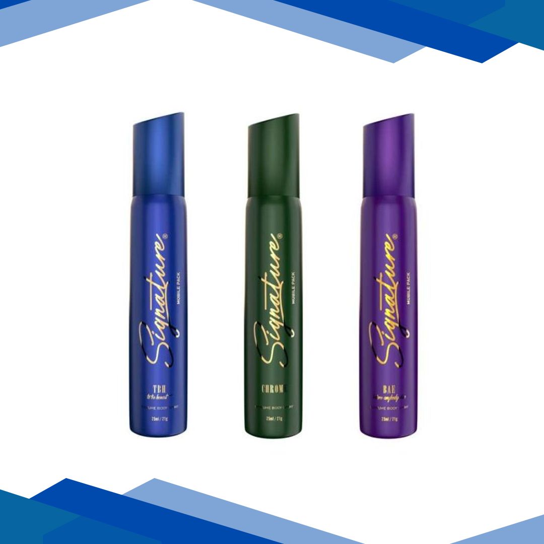 Signature Perfume Body Spray (Combo Pack Of TBH 25 ml + Chrome 25 ml + Bae 25 ml)