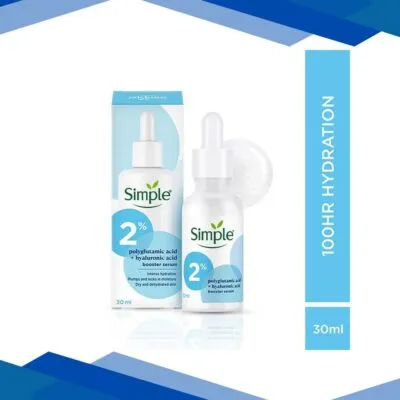Simple 2% Hyaluronic Acid + Polyglutamic Acid Booster Serum 30 ml