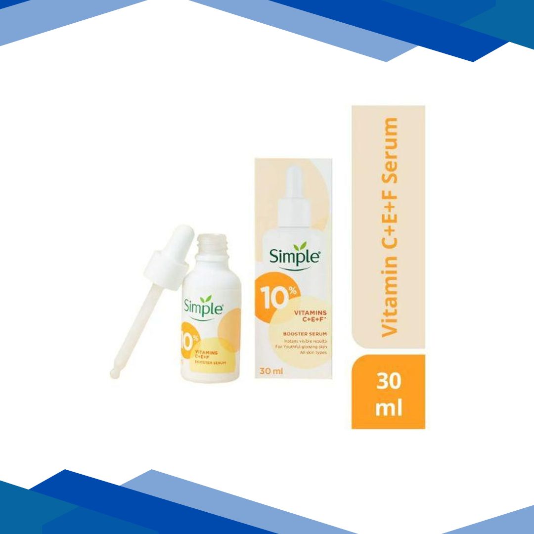 Simple Booster Serum 10% Vitamin C+E+F For Youthful Glowing Skin 30 ml