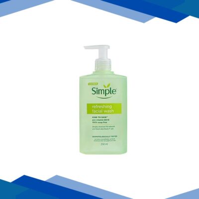 Simple Refreshing Facial Wash, 100% Soap-Free Perfect for Sensitive Skin 250 ml