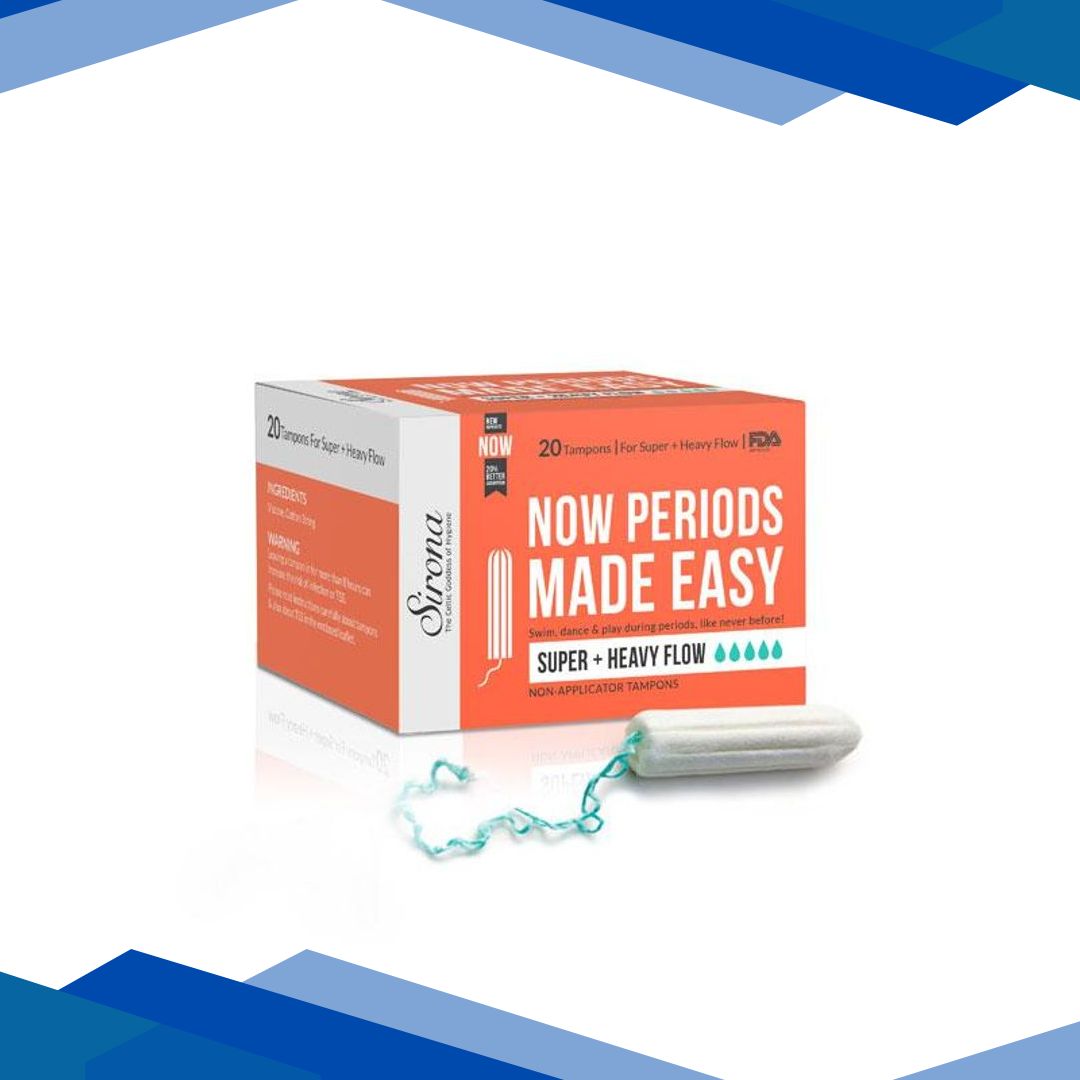 Sirona Non-applicator Tampon – Super + Heavy Flow 20’s