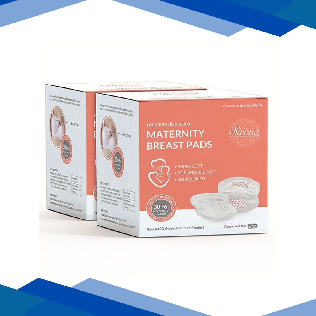 Sirona Premium Disposable Maternity Breast Pads (Pack of 2 x 36’s)