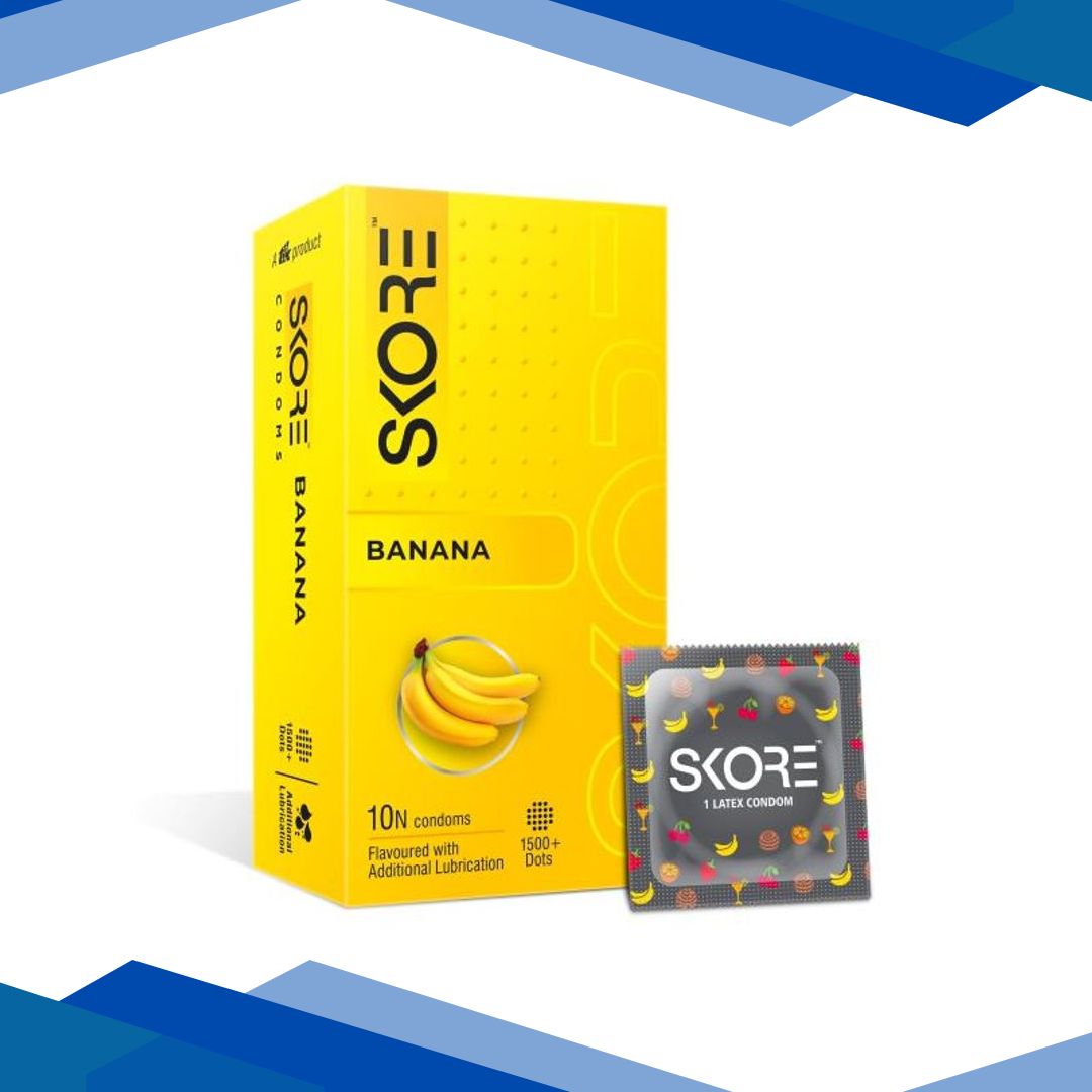 Skore 1500+ Raised Dots Condoms – Banana 10’s