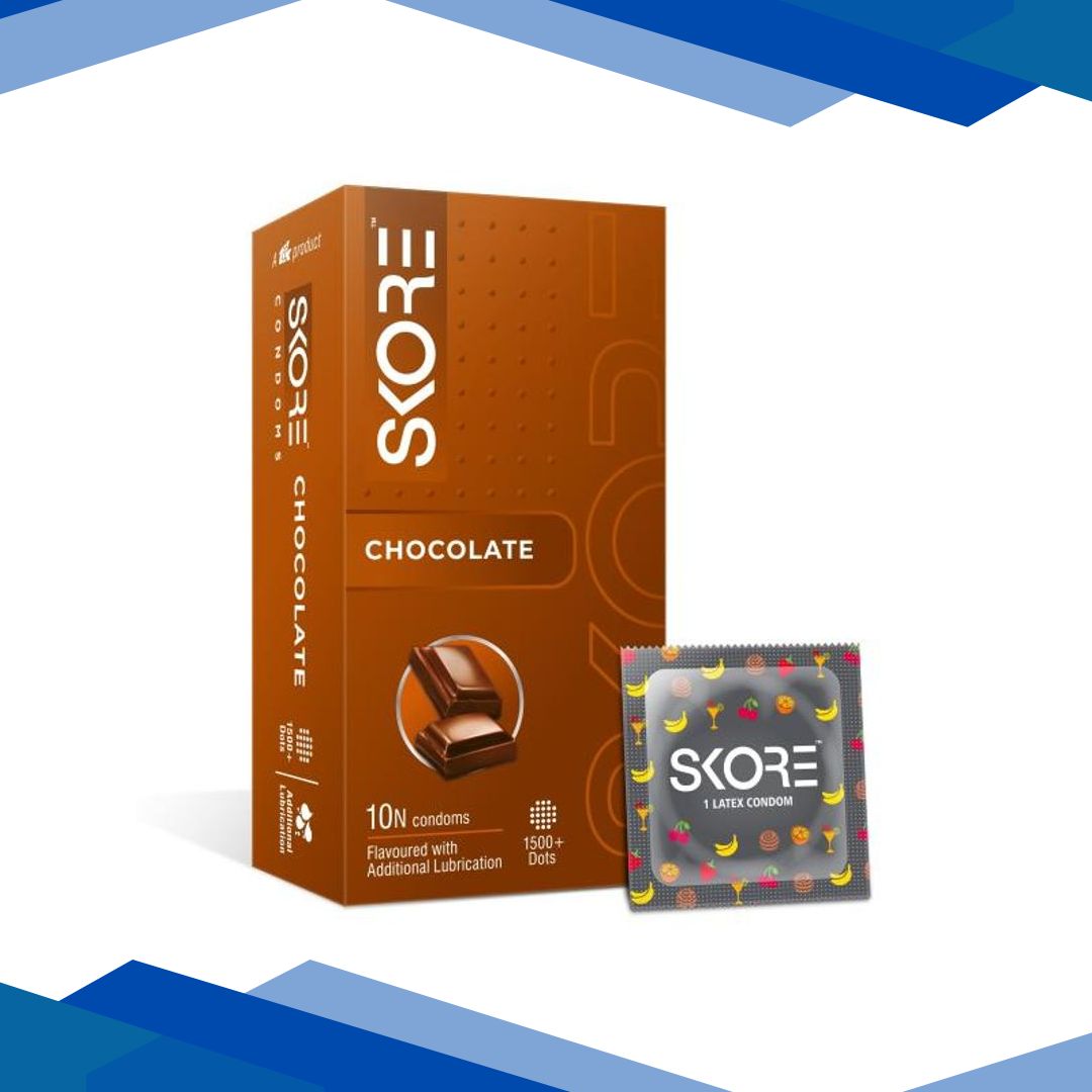 Skore 1500+ Raised Dots Condoms – Chocolate 10’s