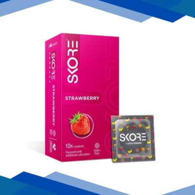 Skore 1500+ Raised Dots Condoms – Strawberry 10’s