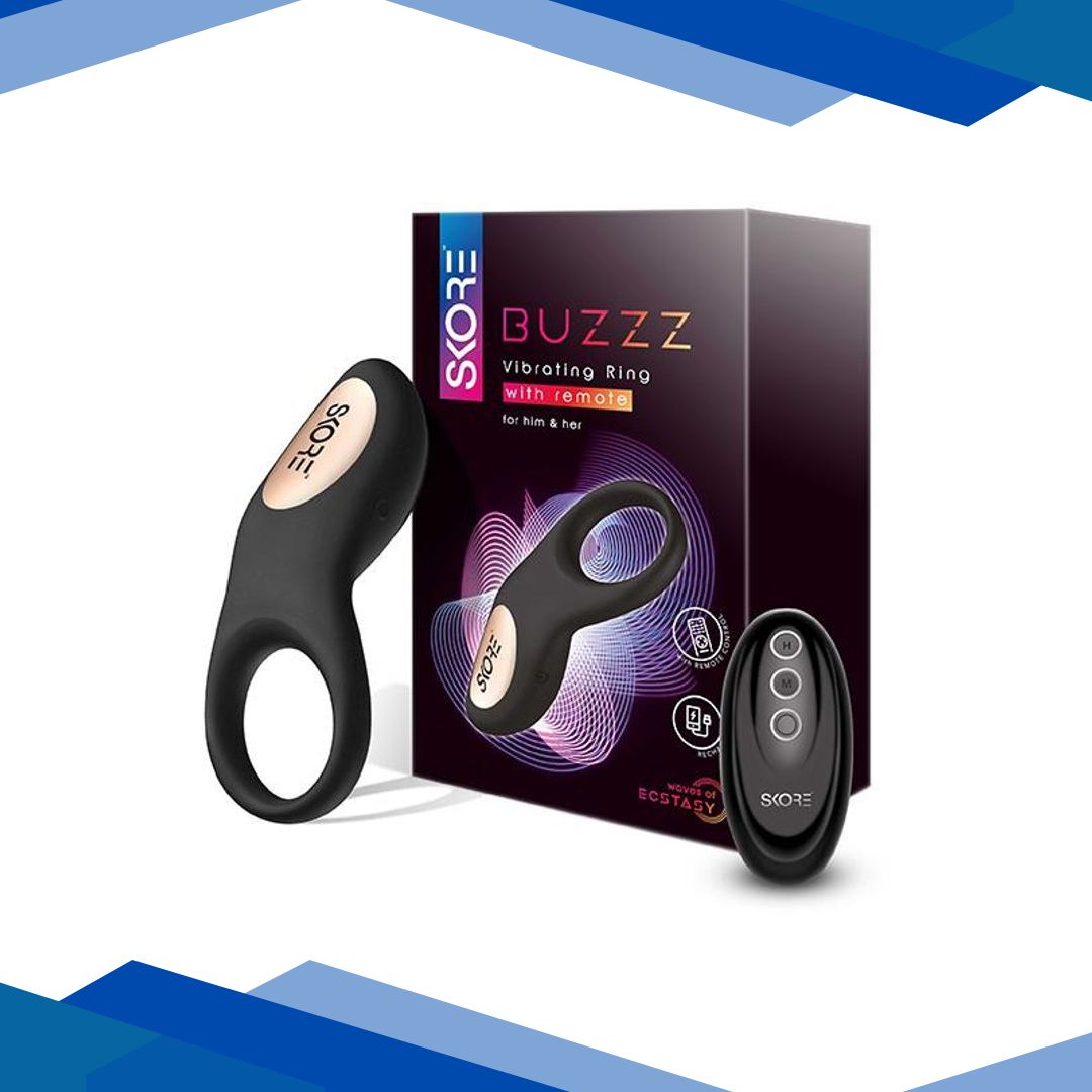 Skore Buzz Vibrating Ring With Remote & 8 Vibrating Mode 1’s
