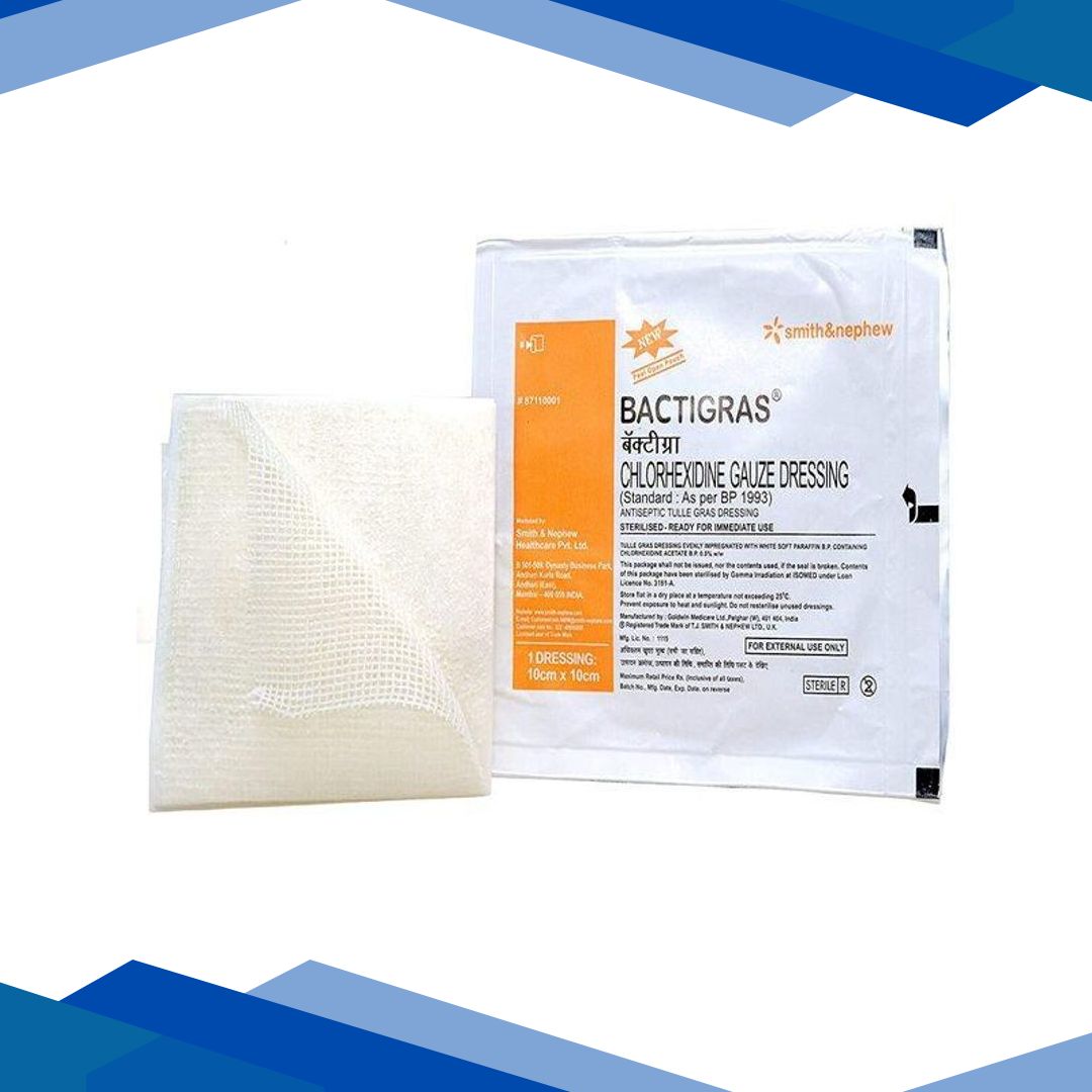 Smith & Nephew Bactigras Chlorhexidine Gauze Dressing (10 cm x 10 cm)