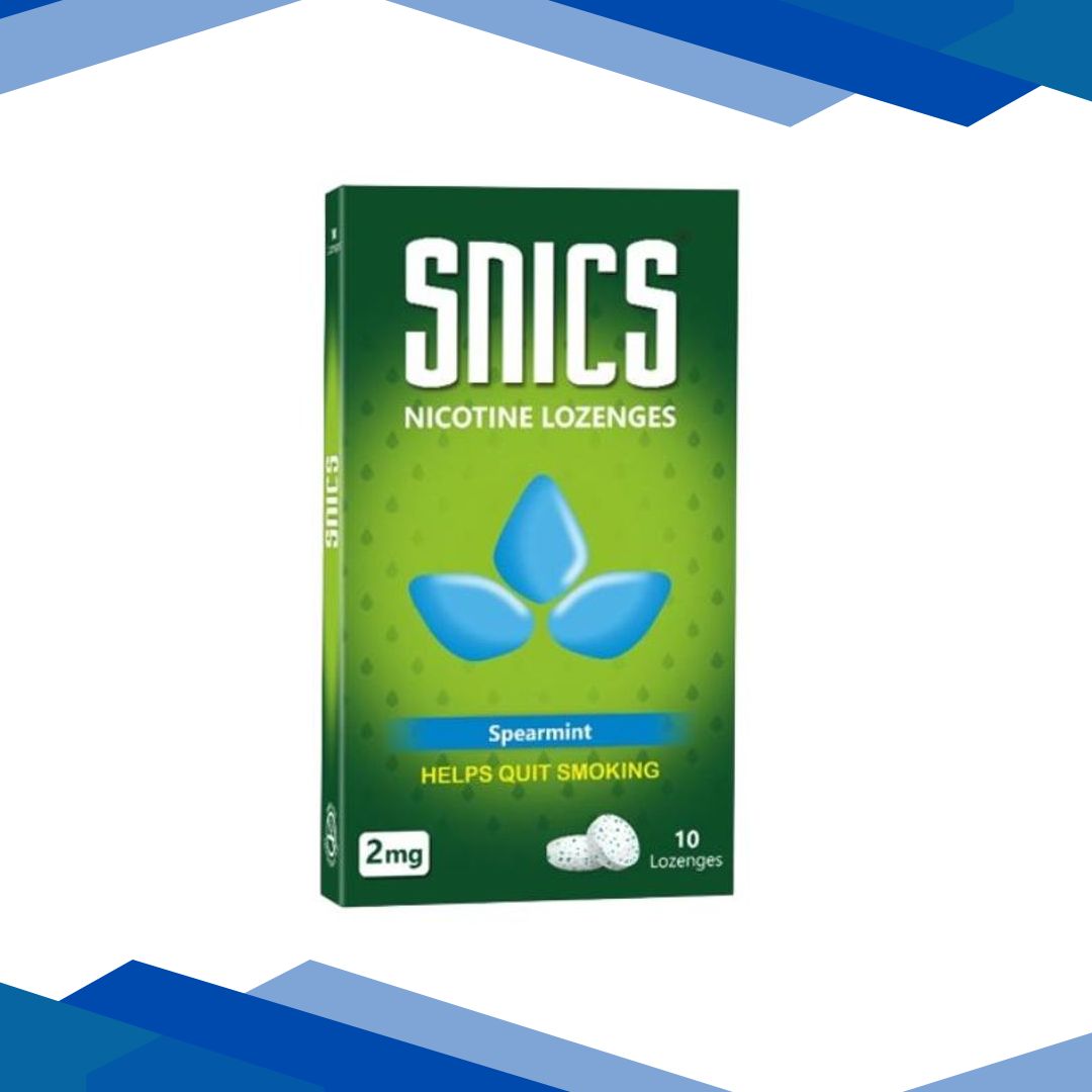 Snics Nicotine 2 mg Lozenges – Spearmint 10’s