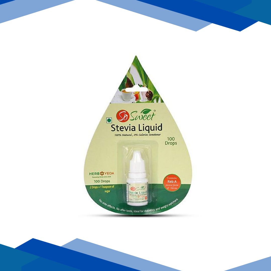 So Sweet 100% Natural 0% Calories Sweetener Liquid 100 Drops 5 ml