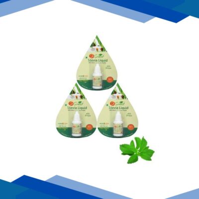 So Sweet 100% Natural 0% Calories Sweetener Stevia Liquid (Pack of 3) 1200 Drops 60 ml
