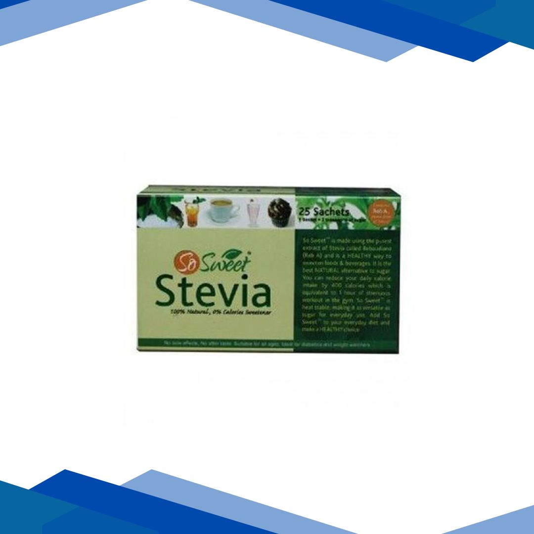 SO Sweet 100% Natural Sweetener Sachet 25’s