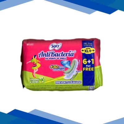 Sofy Anti Bacteria Sanitary Pads (Super XL+) (6+1 free) 7 s