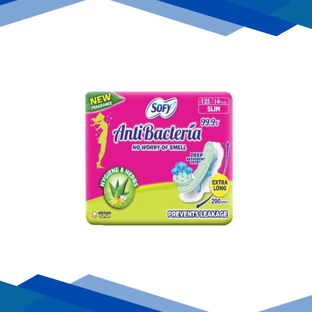 Sofy Antibacteria Extra Long Pads (XL) – Slim 14’s