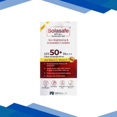 SOLASAFE SPF 50+ PA+++ WITH VITAMIN C,E SKIN BRIGHTENING & ANTIOXIDANT COMPLEX Sunscreen Gel 50g