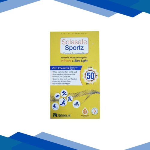 SOLASAFE SPORTZ SPF 50 + PA+++ PHYSICAL SUNSCREEN Gel 50gm