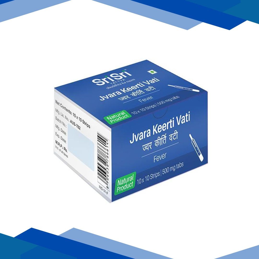 Sri Sri Tattva Jvara Keerti Vati 500 mg Tablet (Pack of 10 x 10’s)