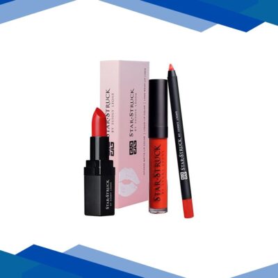 Star Struck By Sunny Leone Lip Kit – Red Carpet 4.2gm + 5.5ml + 1.2gm 3’s