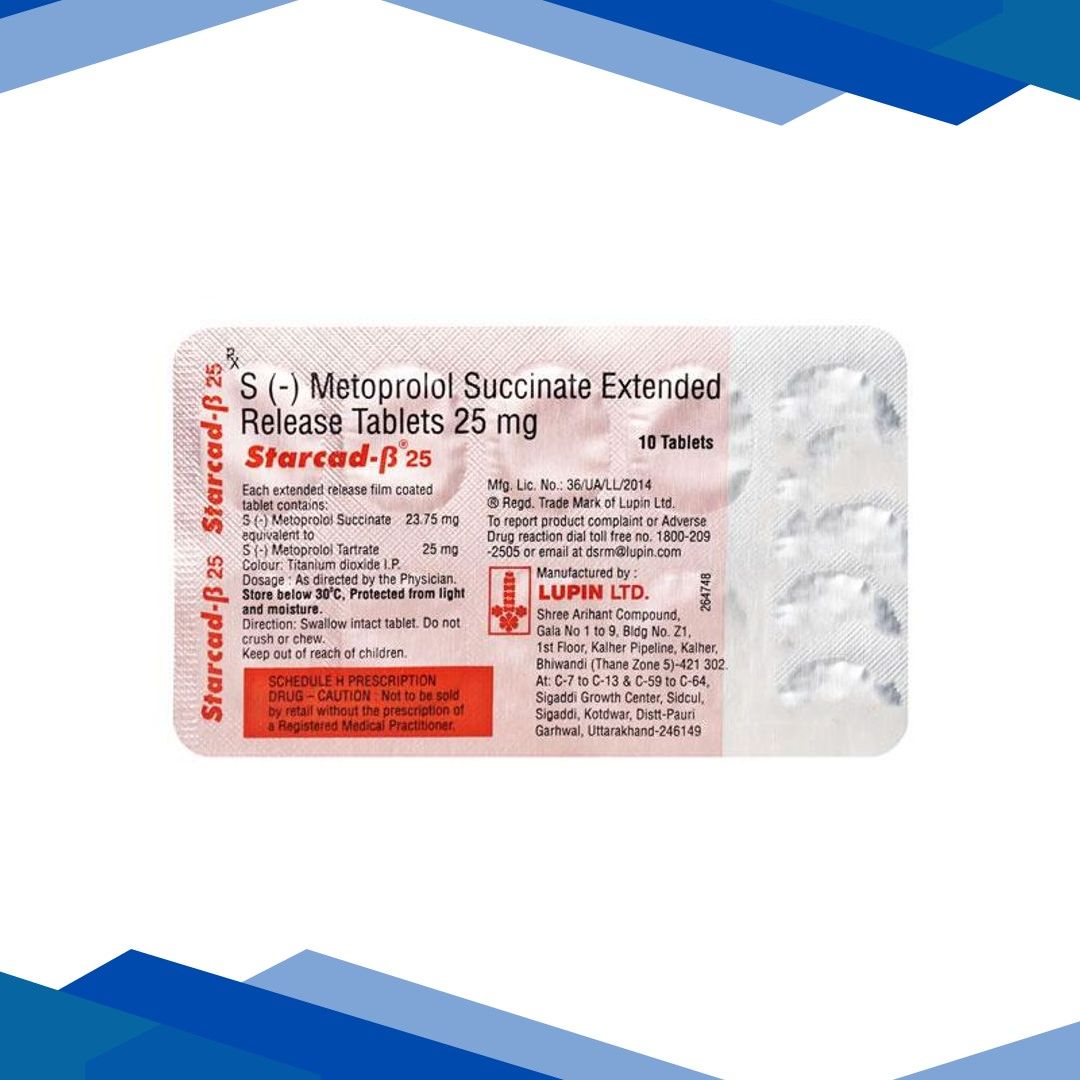 Starcad Beta 25mg Tablet 10’S
