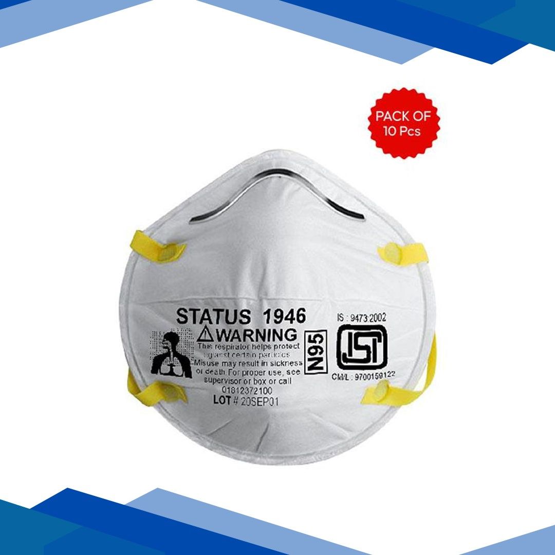 Status N95 Cup Face Mask – White (Pack of 10)