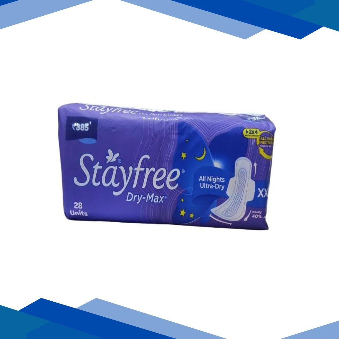 Stayfree Dry-Max All Night Ultra-Dry Wings (XXL) 28’s