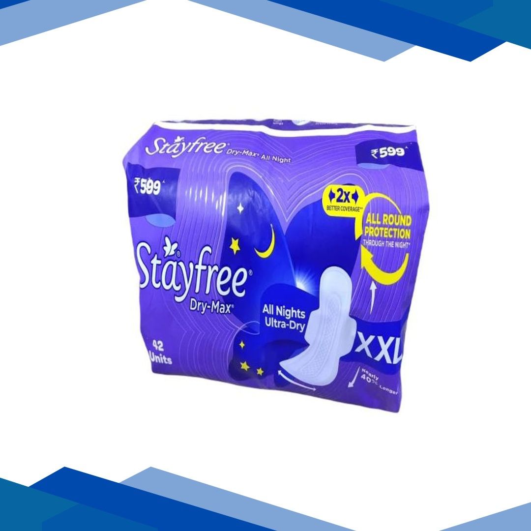Stayfree Dry Max All Night Ultra-Dry Wings (XXL) 42’s