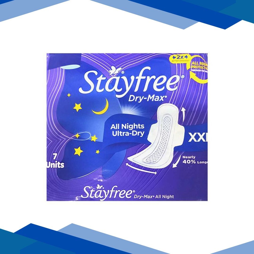 Stayfree Dry Max All Night Ultra Dry Wings (XXL) 7’s