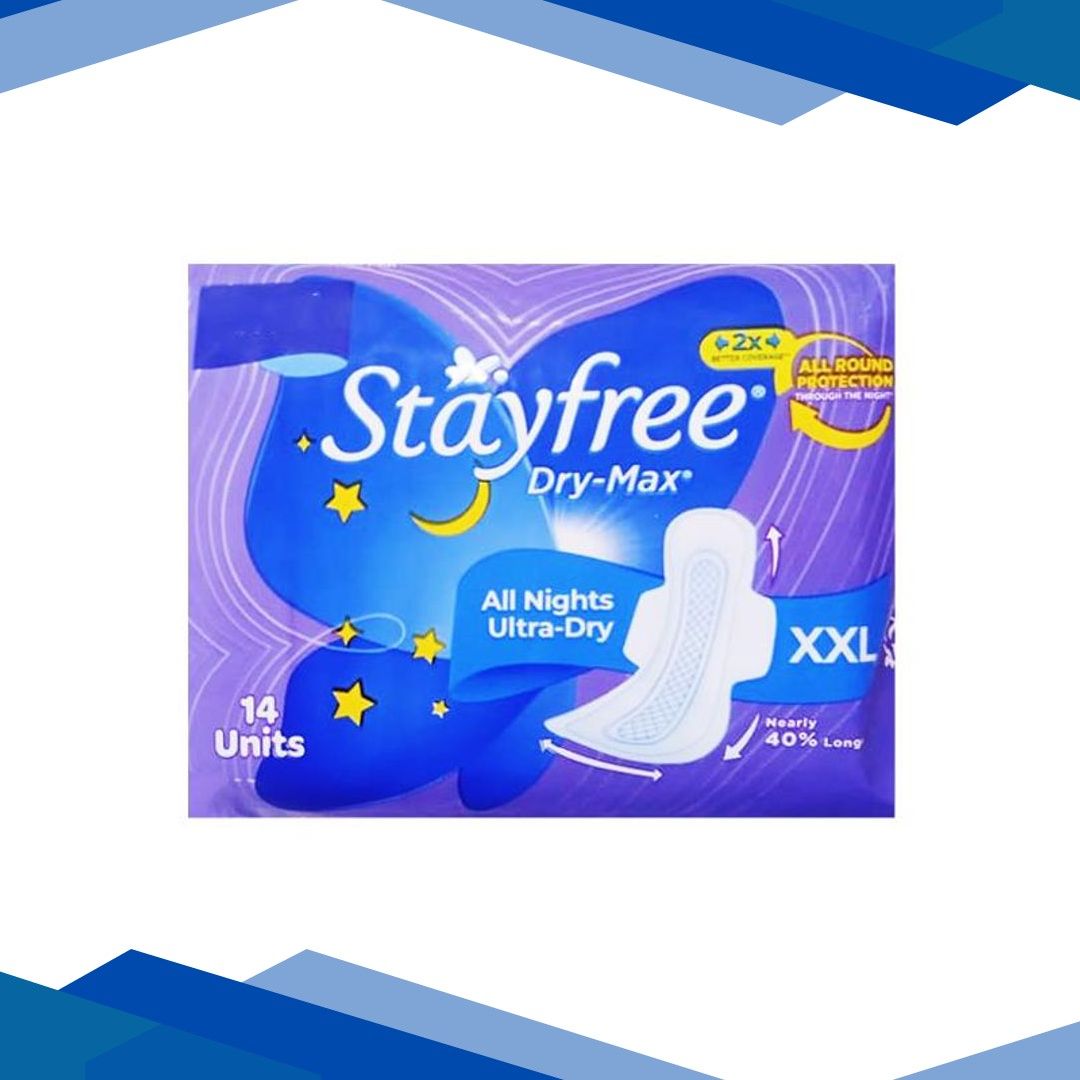 Stayfree Dry-Max All Nights Ultra Dry XXL Pads 14’s