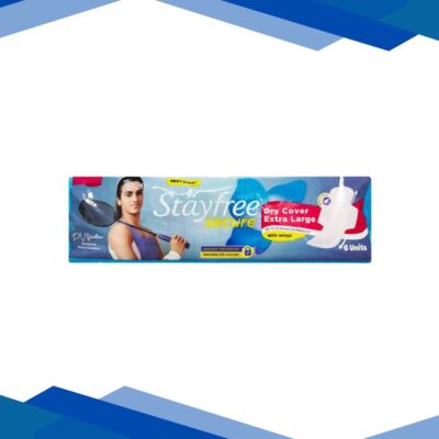 Stayfree Secure Dry Cover with Wings Sanitary Pads (XL) 6’s