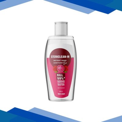 Stericlean-M Instant Hand Sanitizer Gel – Rose Flavour 200 ml