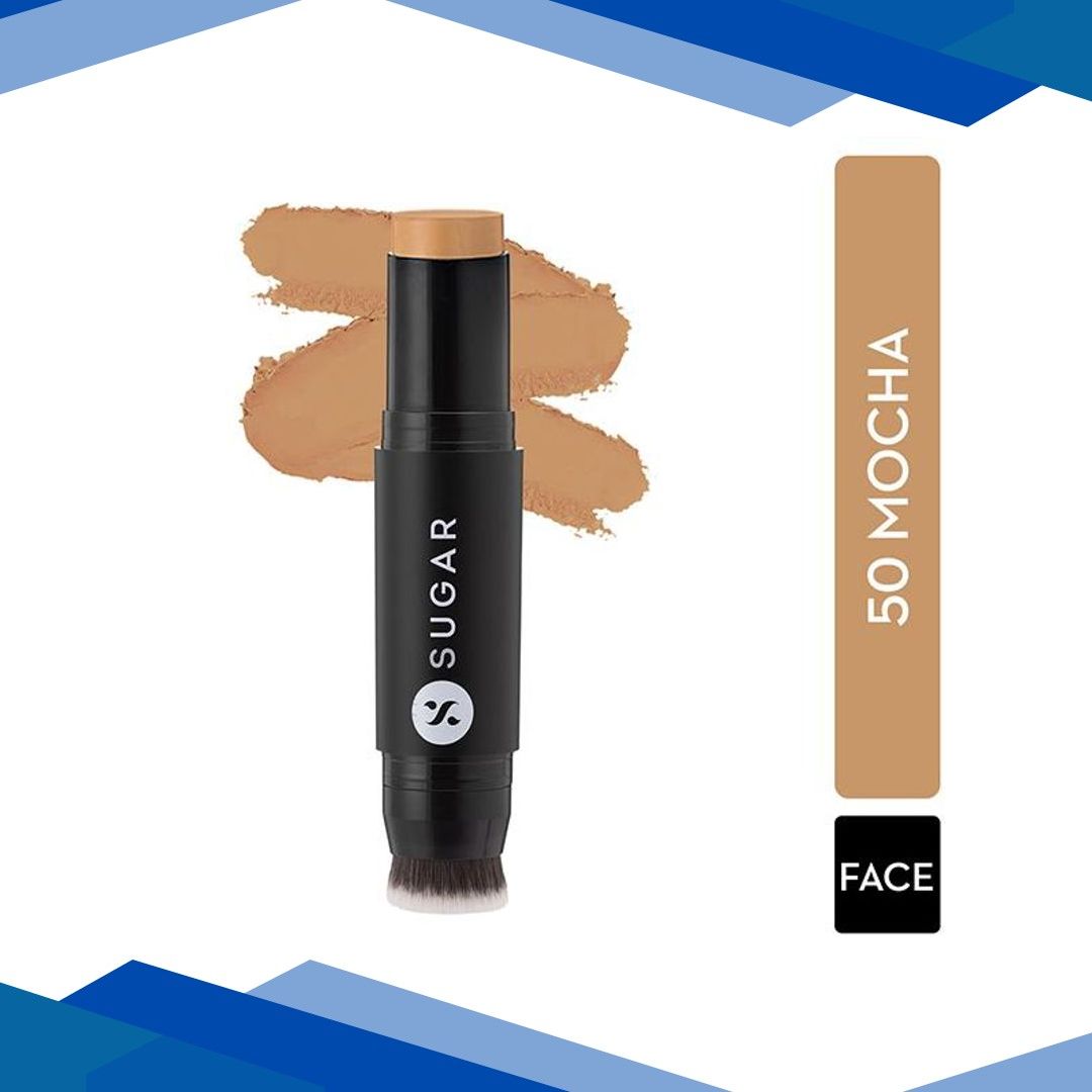 SUGAR Cosmetics Ace Of Face Foundation Stick – 50 (05) Mocha (Medium Tan Golden Undertone) 12 gm