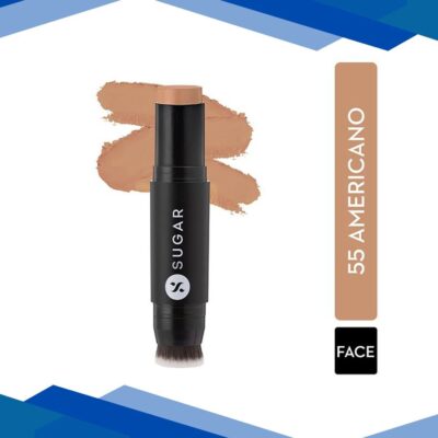 SUGAR Cosmetics Ace Of Face Foundation Stick – 55 Americano (Medium Deep Warm Undertone) 12 gm