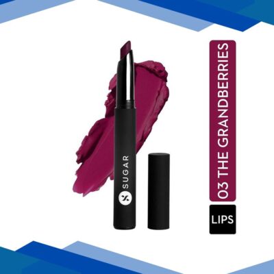 SUGAR Cosmetics Matte Attack Transferproof Lipstick – 03 The Grandberries (Dark Berry) 2 gm