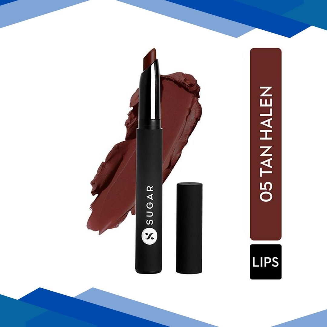 SUGAR Cosmetics Matte Attack Transferproof Lipstick – 05 Tan Halen (Chocolate Brown) 2 gm