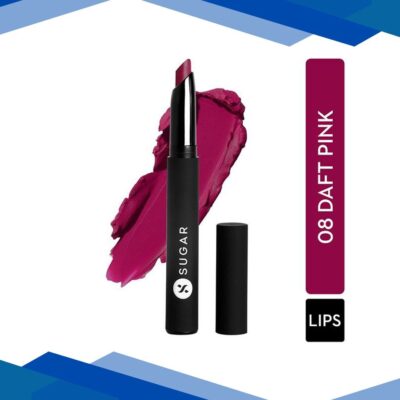 SUGAR Cosmetics Matte Attack Transferproof Lipstick – 08 Daft Pink (Deep Pink) 2 gm