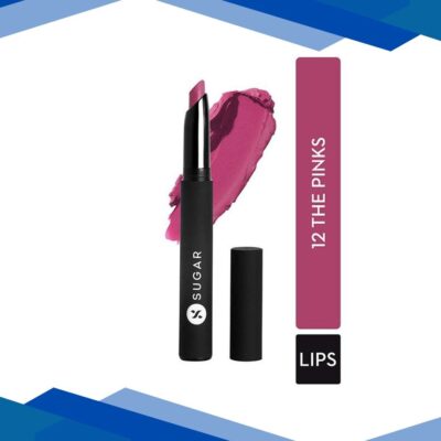 SUGAR Cosmetics Matte Attack Transferproof Lipstick – 12 The Pinks (Cotton Candy/Bubblegum Pink) 2 gm