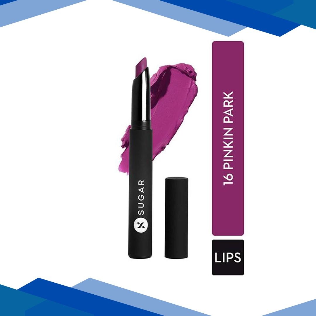 SUGAR Cosmetics Matte Attack Transferproof Lipstick – 16 Pinkin Park (Strawberry Pink/Magenta) 2 gm
